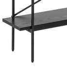 Angus Bookcase With 1 Sliding Door & 5 Shelves In Black - Price Crash Furniture