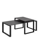 Katrine Ceramic Coffee Table Set In Black - Price Crash Furniture