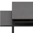 Katrine Ceramic Coffee Table Set In Black - Price Crash Furniture