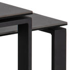 Katrine Ceramic Coffee Table Set In Black - Price Crash Furniture