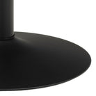 Ibiza Round Dining Table With Black Top And Matt Black Base - Price Crash Furniture