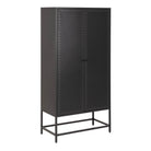 Newcastle 2 Door Cabinet In Matt Black - Price Crash Furniture