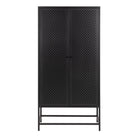 Newcastle 2 Door Cabinet In Matt Black - Price Crash Furniture