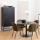 Newcastle 2 Door Cabinet In Matt Black - Price Crash Furniture