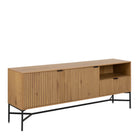 Jaipur Sideboard 2 Doors And 1 Drawer In Black & Oak - Price Crash Furniture