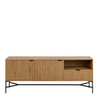 Jaipur Sideboard 2 Doors And 1 Drawer In Black & Oak - Price Crash Furniture