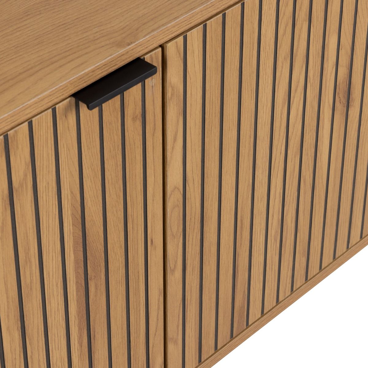 Jaipur Sideboard 2 Doors And 1 Drawer In Black & Oak - Price Crash Furniture