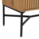 Jaipur Sideboard 2 Doors And 1 Drawer In Black & Oak - Price Crash Furniture