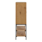 Jaipur Cabinet With 2 Doors In Black & Oak - Price Crash Furniture