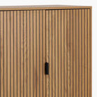 Jaipur Cabinet With 2 Doors In Black & Oak - Price Crash Furniture