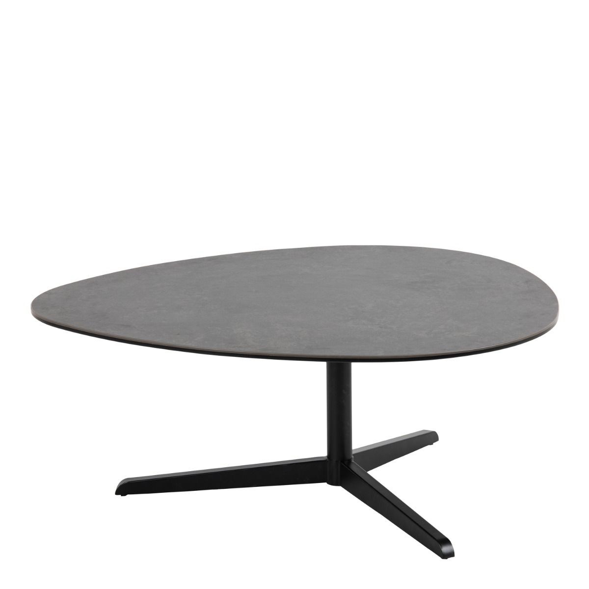 Barnsley Black Plectrum Shaped Ceramic Coffee Table - Price Crash Furniture