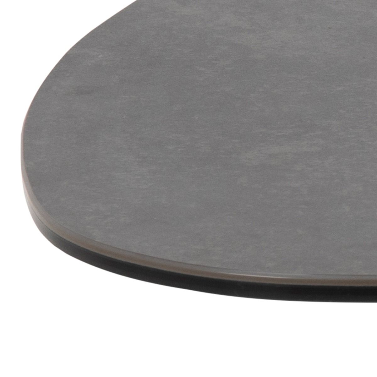 Barnsley Small Black Plectrum Shaped Ceramic Coffee Table - Price Crash Furniture