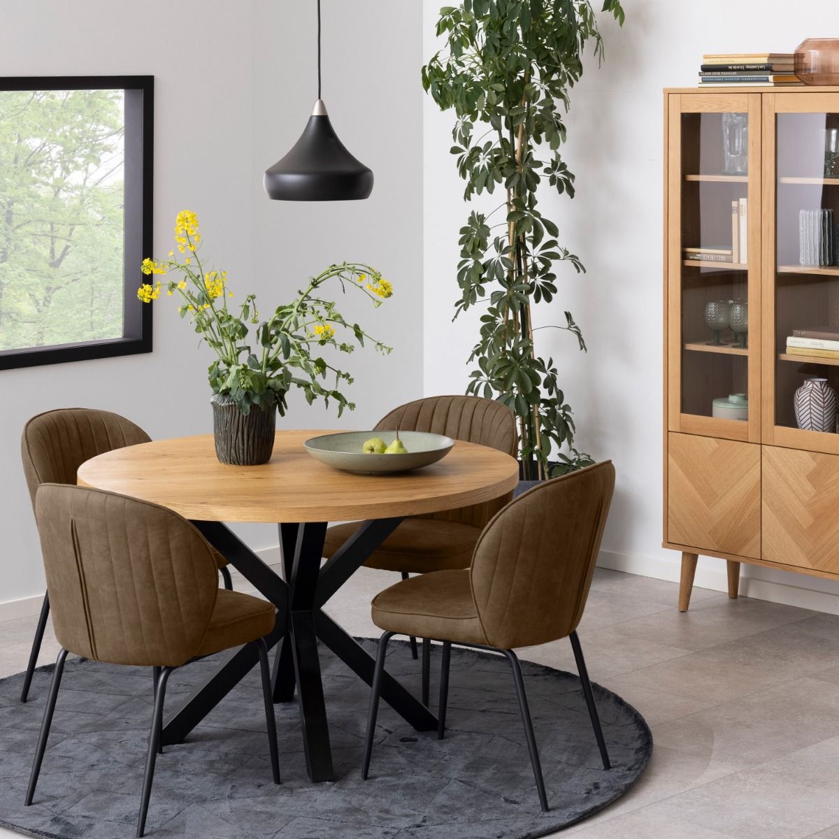 Heaven 120 cm Round Small Dining Table In Oak - Price Crash Furniture