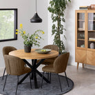 Heaven 120 cm Round Small Dining Table In Oak - Price Crash Furniture