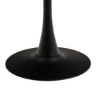 Malta Ceramic Round Dining Table In Black 90x75cm - Price Crash Furniture