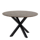 Heaven 110cm Small Round Dining Table With White Marble Top - Price Crash Furniture