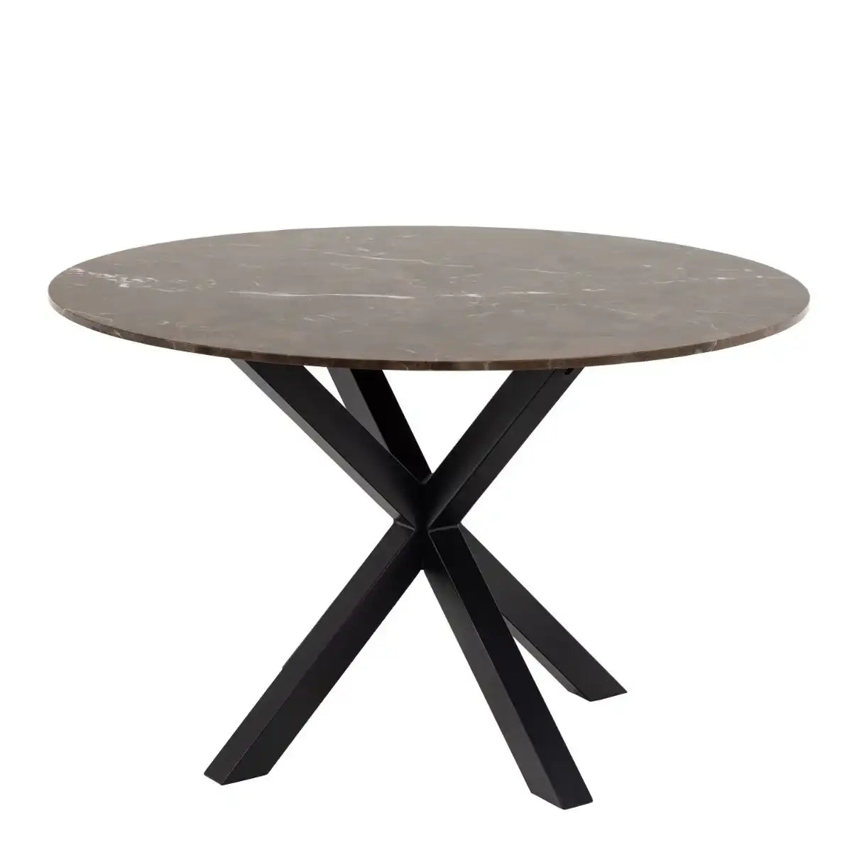 Heaven 110cm Small Round Dining Table With Black Marble Top - Price Crash Furniture