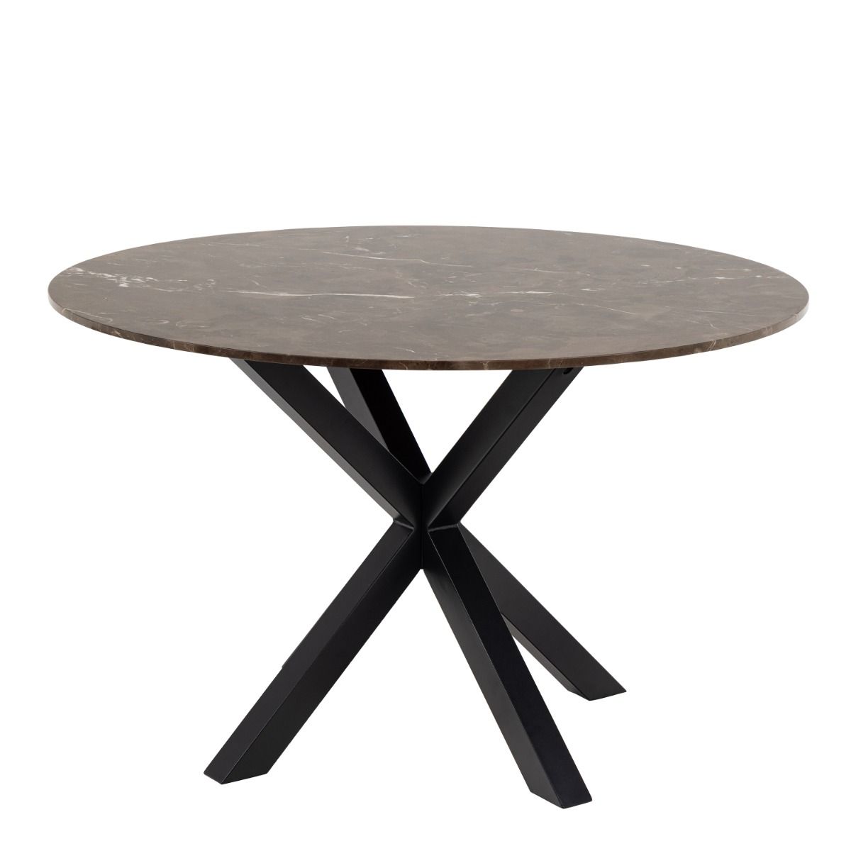 Heaven Dining Table With Brown Polished Marble Top - Price Crash Furniture