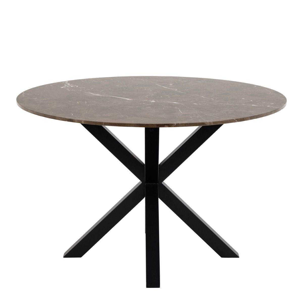 Heaven Dining Table With Brown Polished Marble Top - Price Crash Furniture