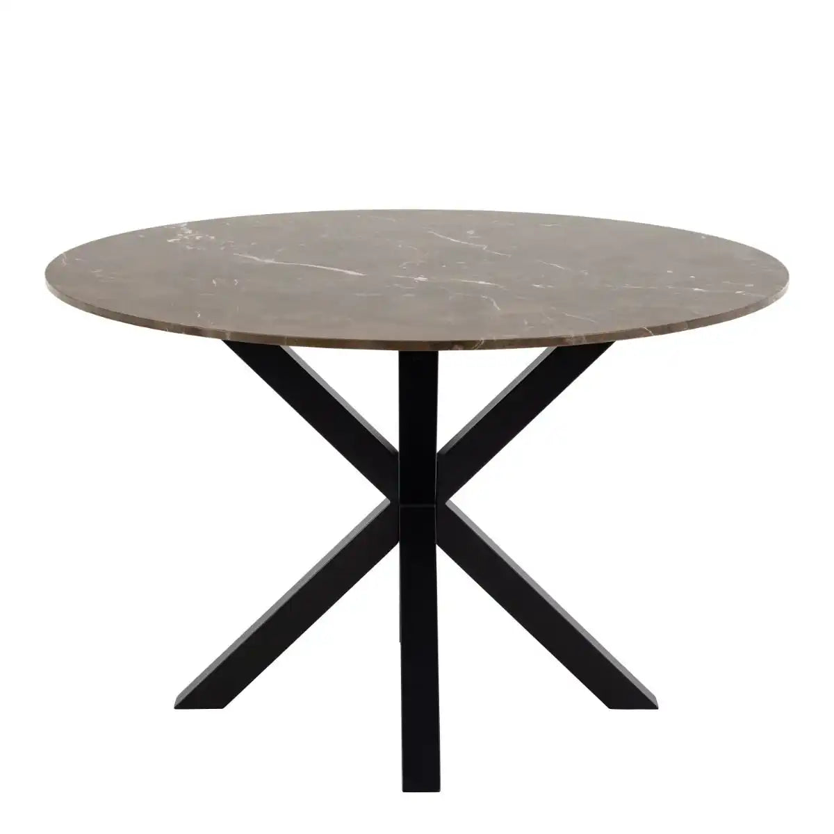 Heaven 110cm Small Round Dining Table With Black Marble Top - Price Crash Furniture