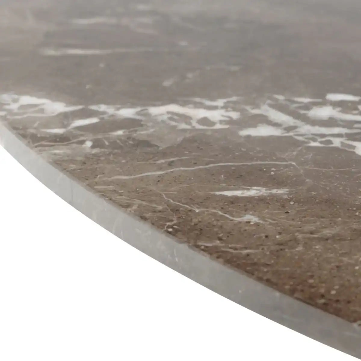 Heaven Dining Table With Brown Polished Marble Top - Price Crash Furniture