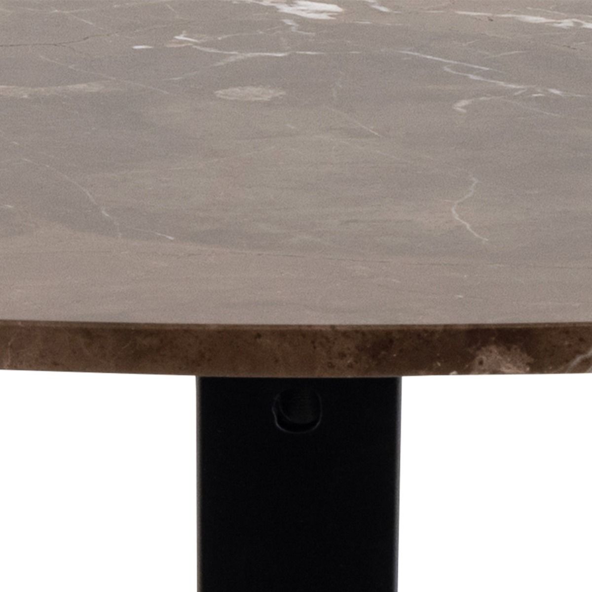 Heaven Dining Table With Brown Polished Marble Top - Price Crash Furniture