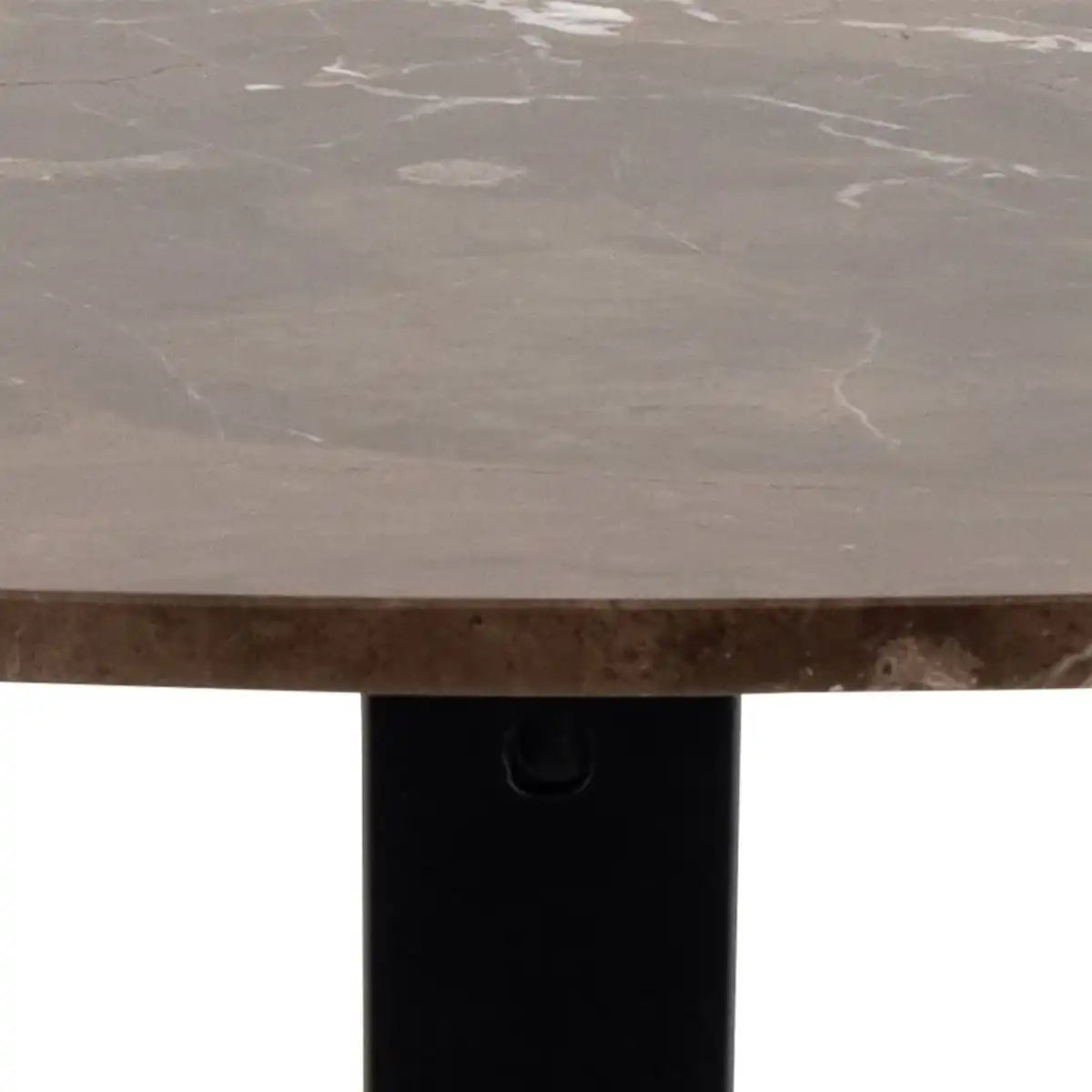 Heaven 110cm Small Round Dining Table With Black Marble Top - Price Crash Furniture