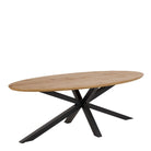 Heaven 220cm Oval Dining Table In Oak - Price Crash Furniture