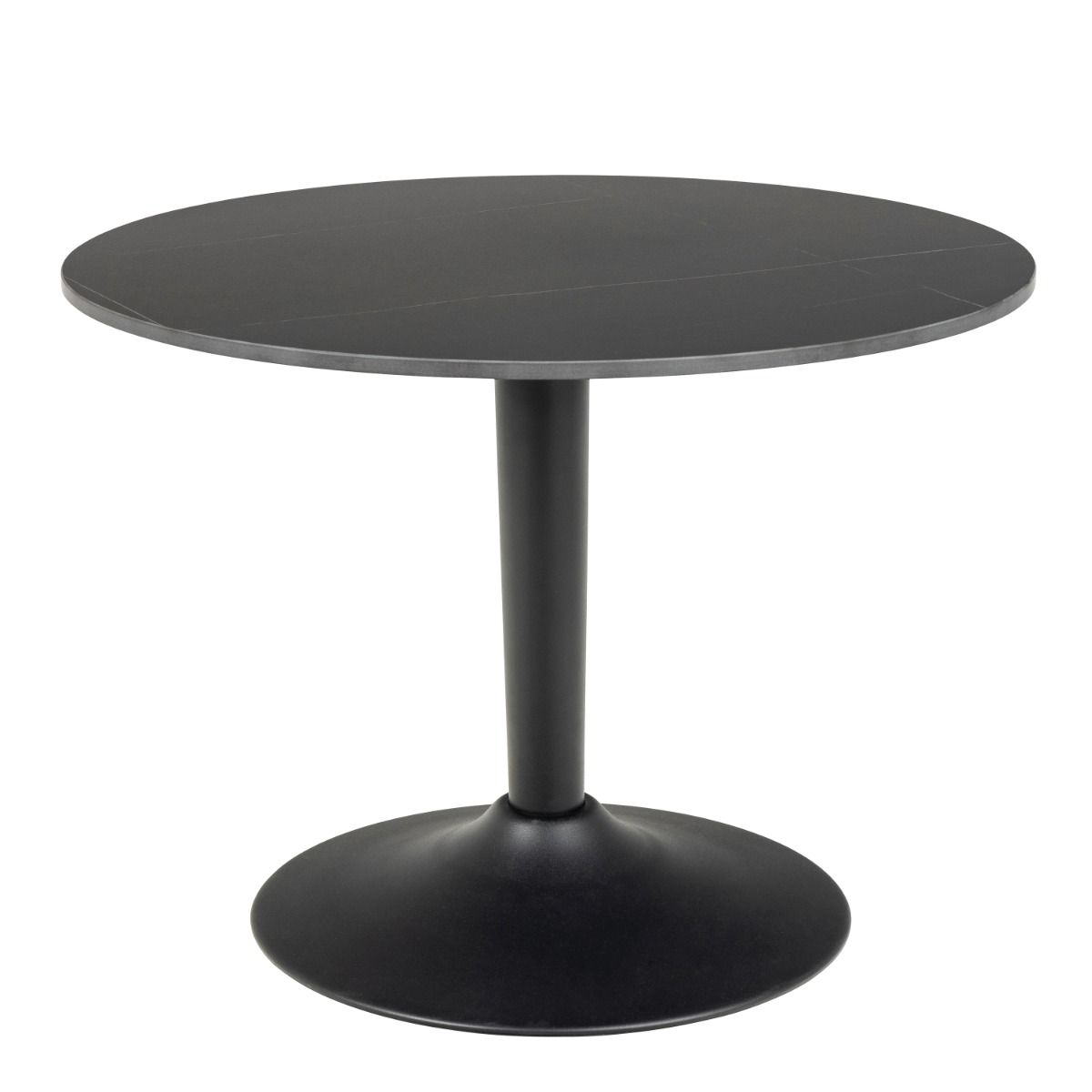 Malta Ceramic Round Coffee Table In Matt Black 60x45cm - Price Crash Furniture