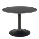 Malta Ceramic Round Coffee Table In Matt Black 60x45cm - Price Crash Furniture