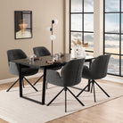 Amble Dining Table With Black Marble Effect - Price Crash Furniture