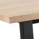 Malika Large 8 Seat Dining Table In White Oak & Black - Price Crash Furniture