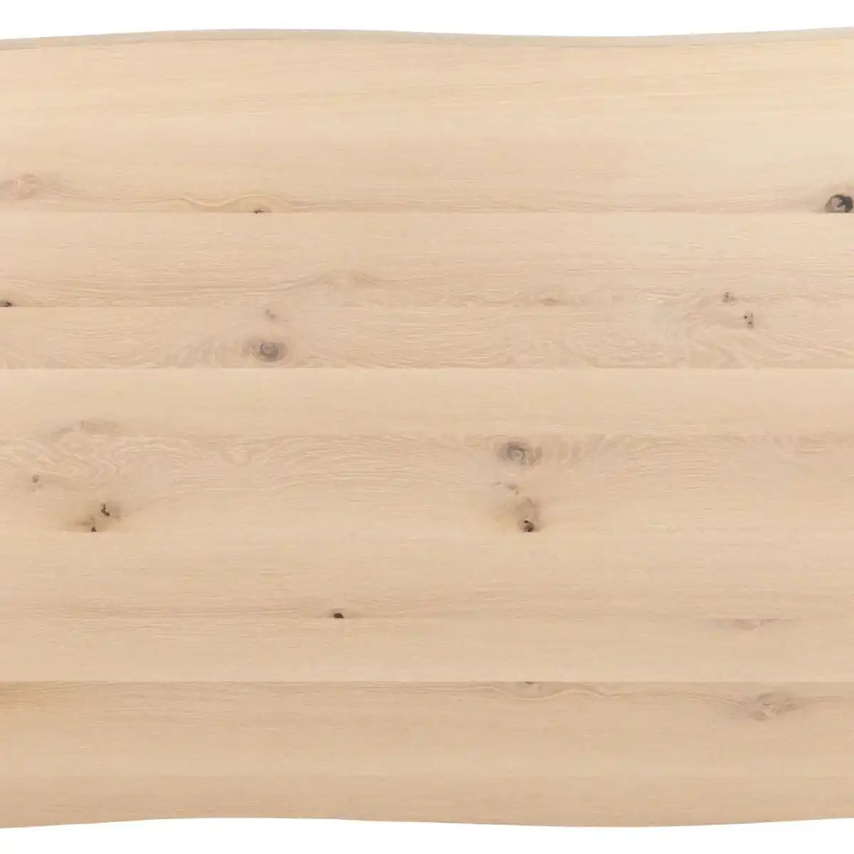 Malika Large 8 Seat Dining Table In White Oak & Black - Price Crash Furniture