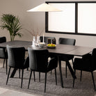 Blackburn Black Ceramic 240cm Extending Dining Table - Price Crash Furniture