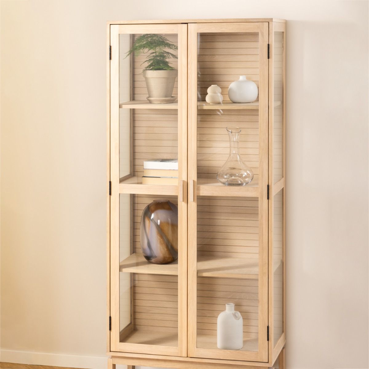 Linley Display Cabinet In White - Price Crash Furniture