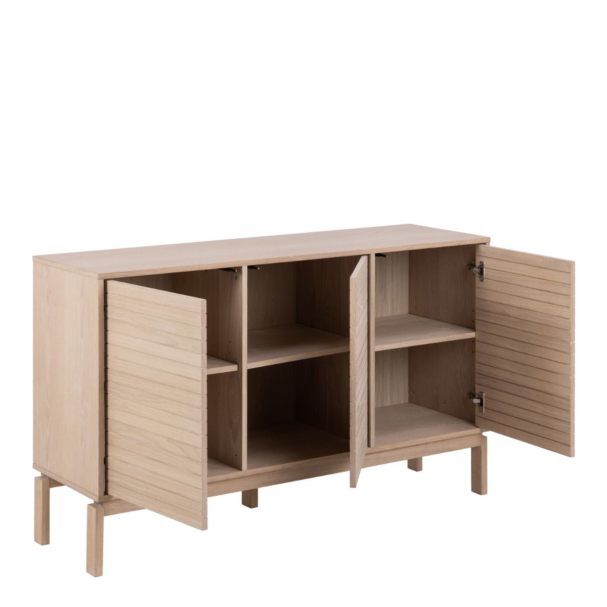 Linley 3 Door Sideboard In White Oak - Price Crash Furniture