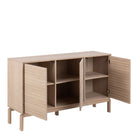 Linley 3 Door Sideboard In White Oak - Price Crash Furniture