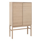 Linley Cabinet With 2 Doors And 4 Shelves In White Oak - Price Crash Furniture