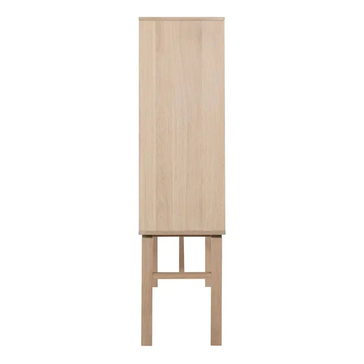 Linley Cabinet With 2 Doors And 4 Shelves In White Oak - Price Crash Furniture