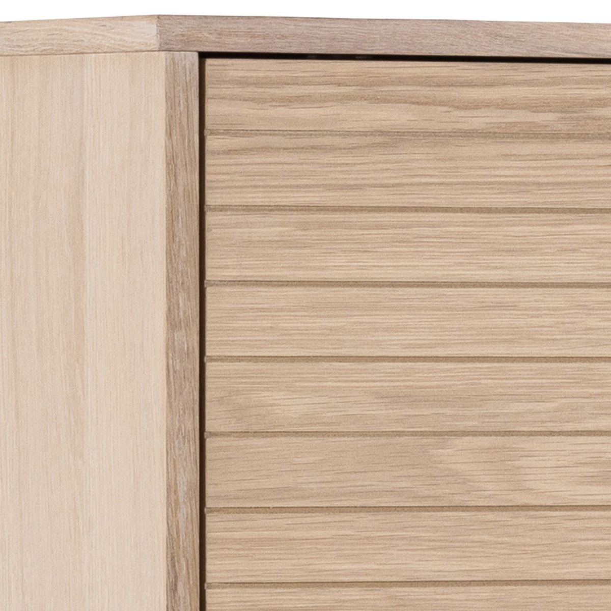 Linley Cabinet With 2 Doors And 4 Shelves In White Oak - Price Crash Furniture