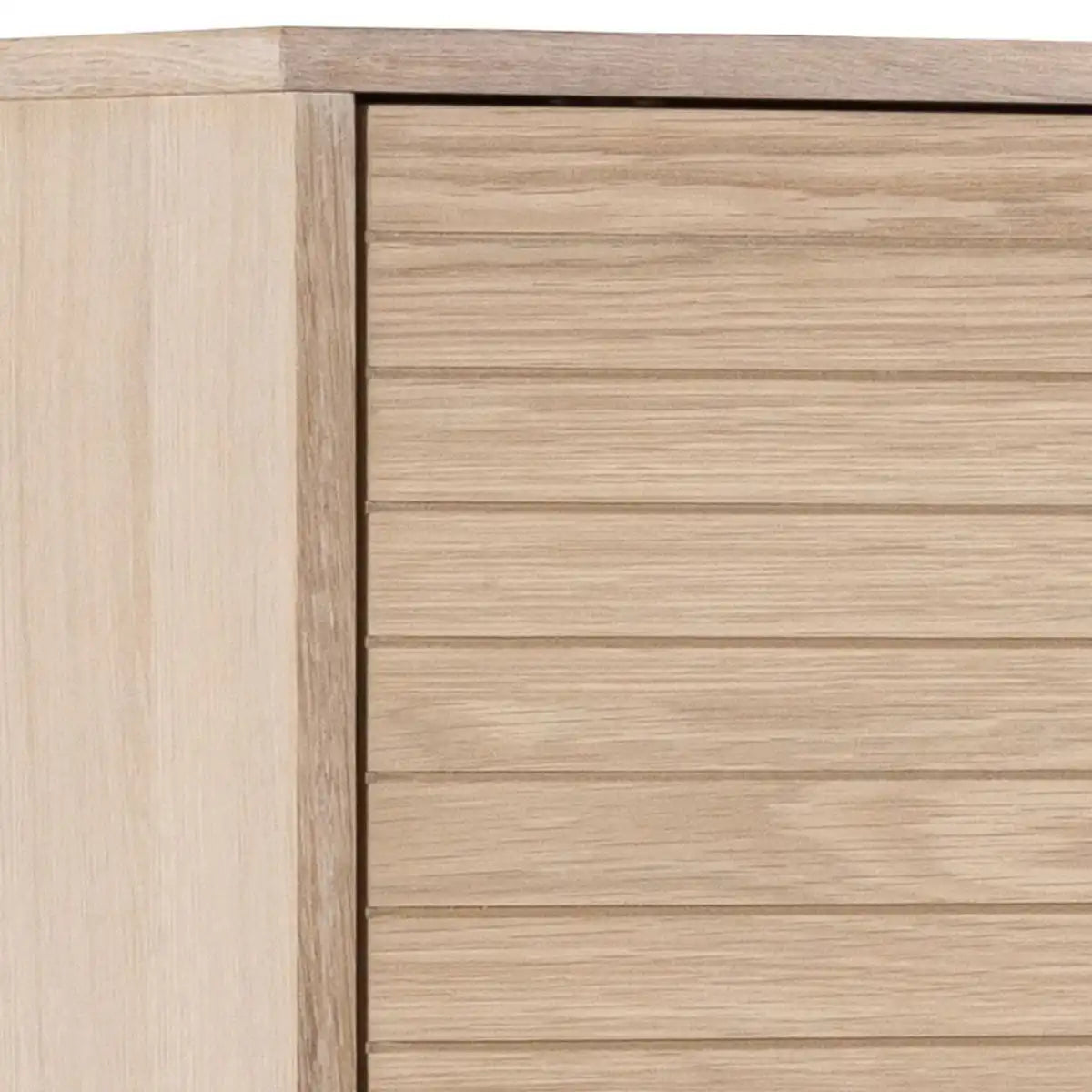 Linley Cabinet With 2 Doors And 4 Shelves In White Oak - Price Crash Furniture