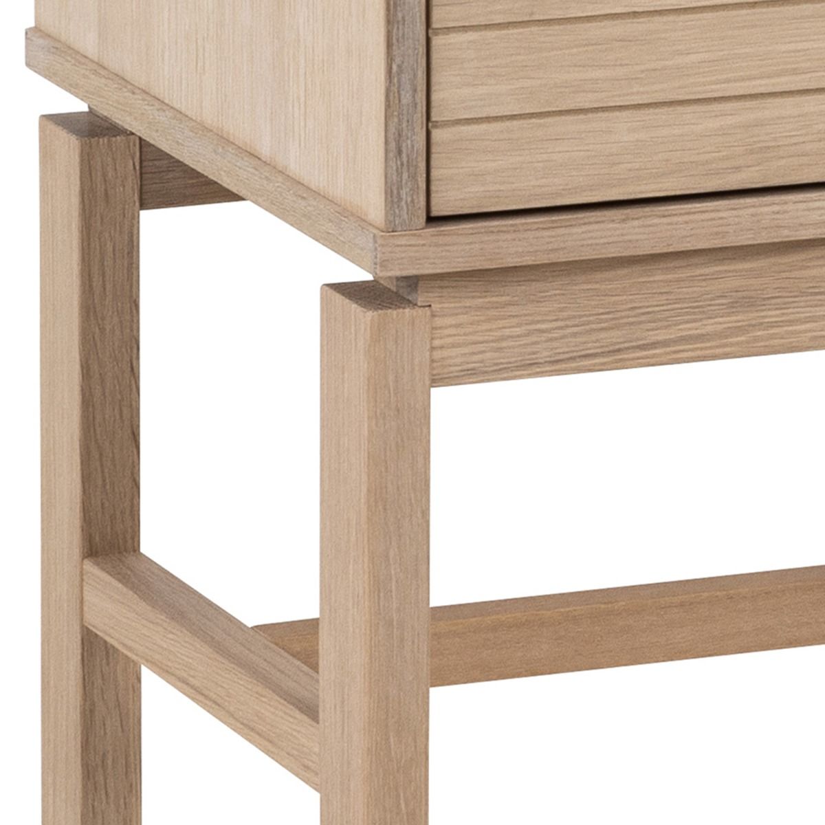 Linley Cabinet With 2 Doors And 4 Shelves In White Oak - Price Crash Furniture