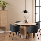 Linley Round Dining Table In White Oak - Price Crash Furniture