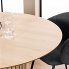 Linley Round Dining Table In White Oak - Price Crash Furniture