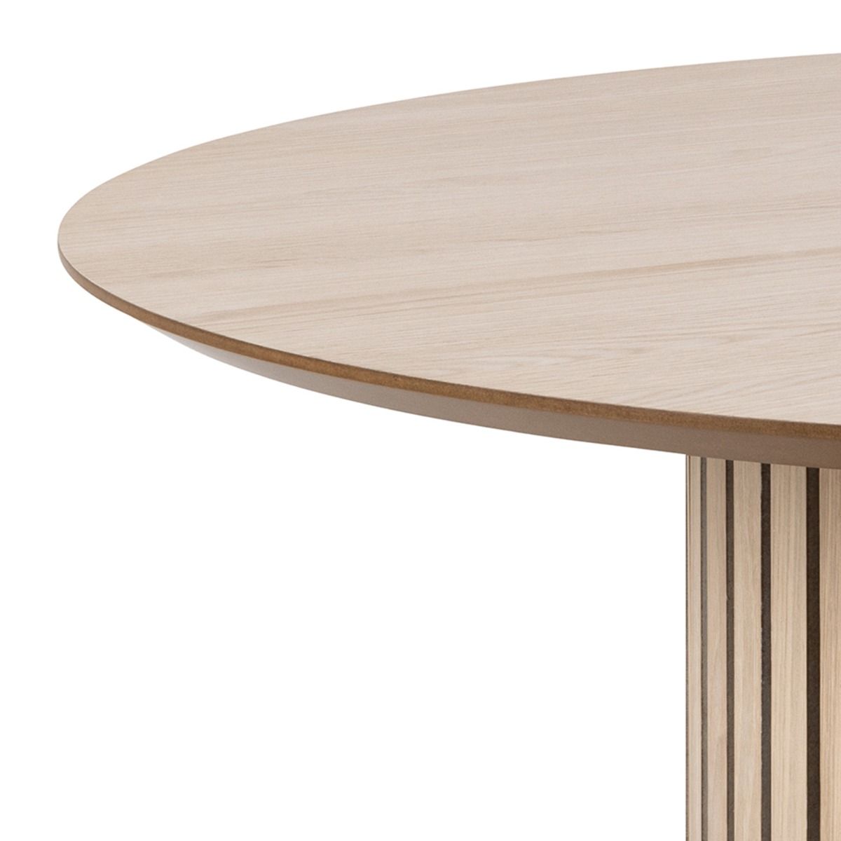 Linley Round Dining Table In White Oak - Price Crash Furniture