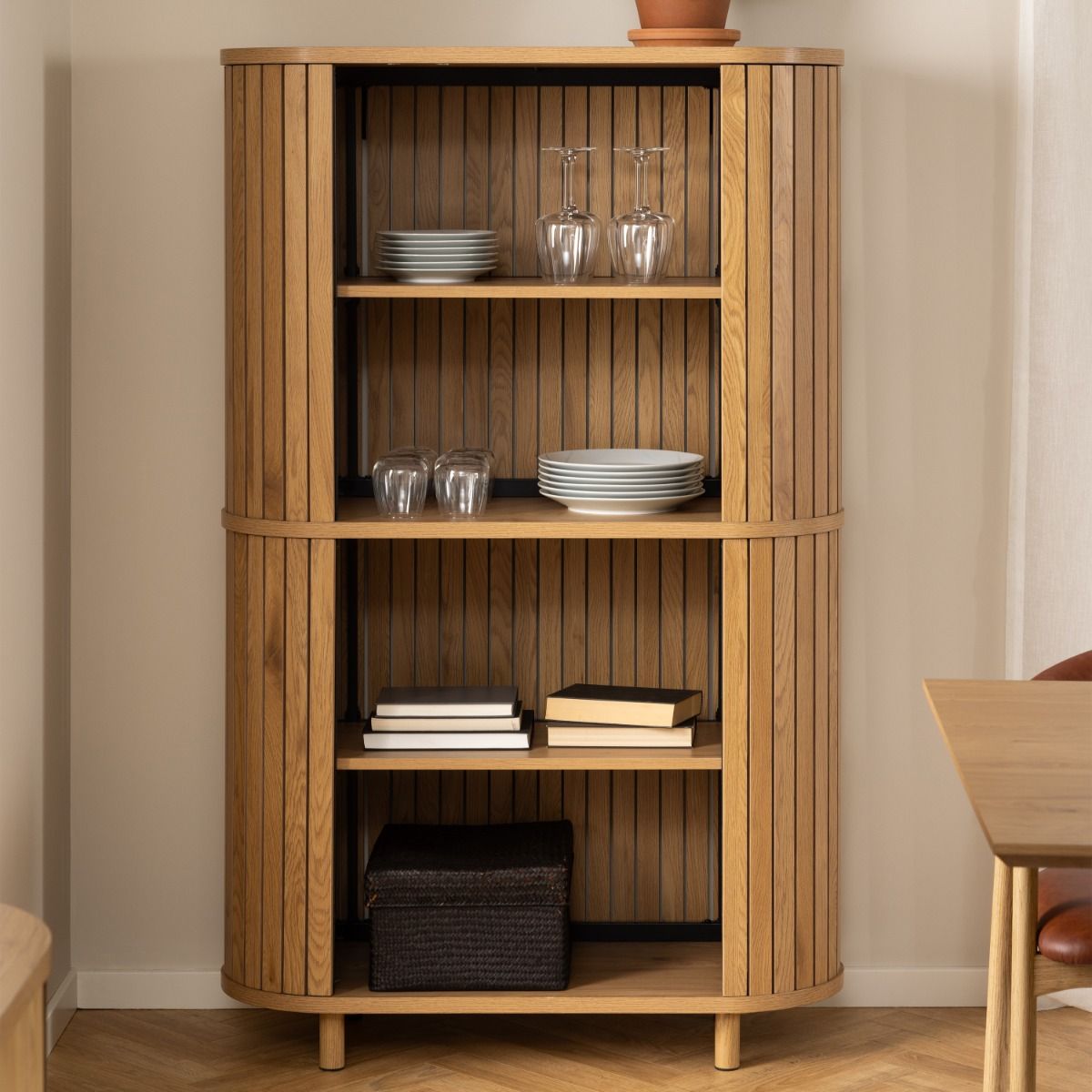 Colima 4 Shelf Bookcase In Oak - Price Crash Furniture