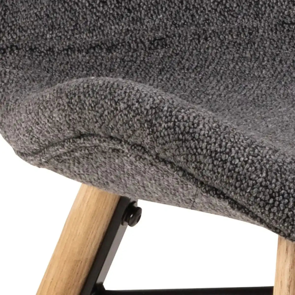 Batilda Dining Chairs With Grey Fabric And Oak Set Of 2 - Price Crash Furniture