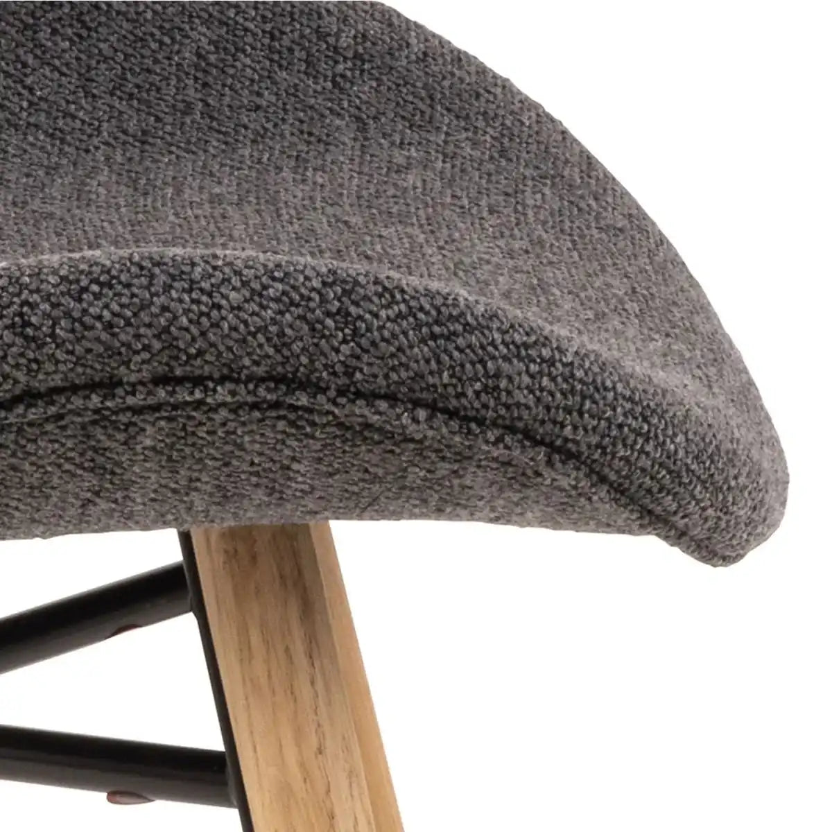 Batilda Dining Chairs With Grey Fabric And Oak Set Of 2 - Price Crash Furniture