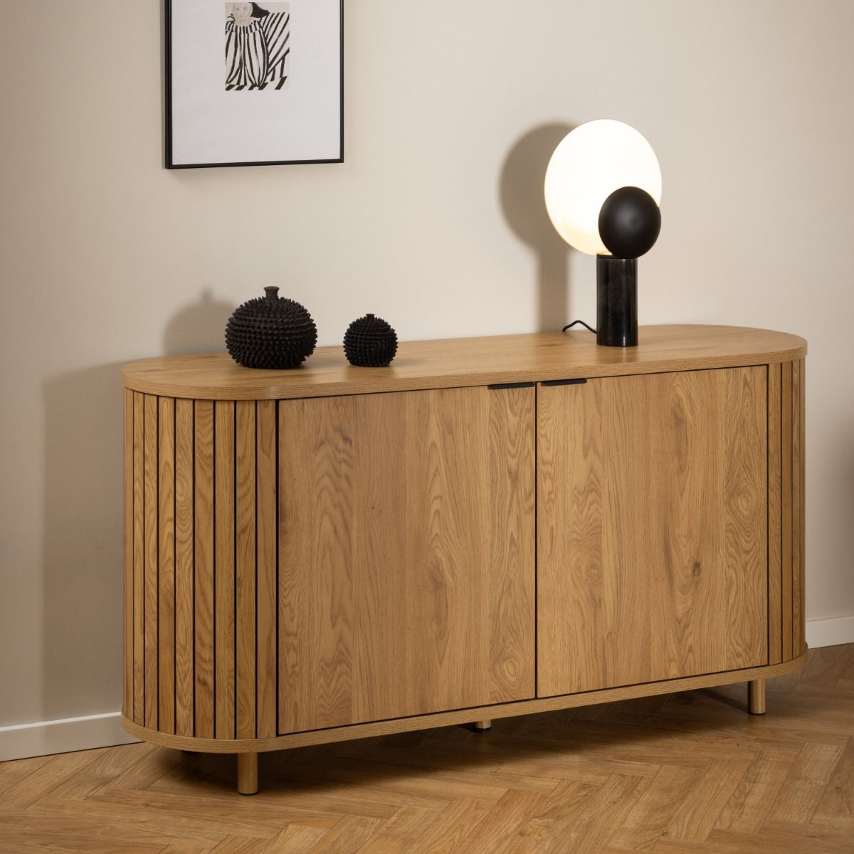 Colima Sideboard Buffet Unit In Oak - Price Crash Furniture