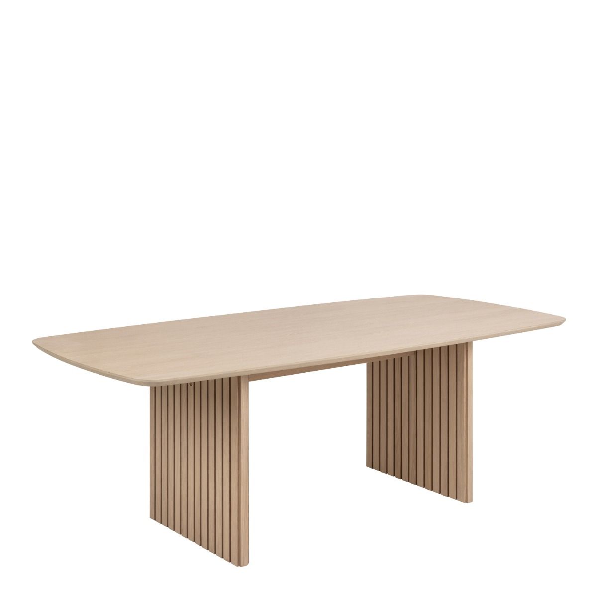 Christo 220cm 8 Seater Dining Table In Oak - Price Crash Furniture